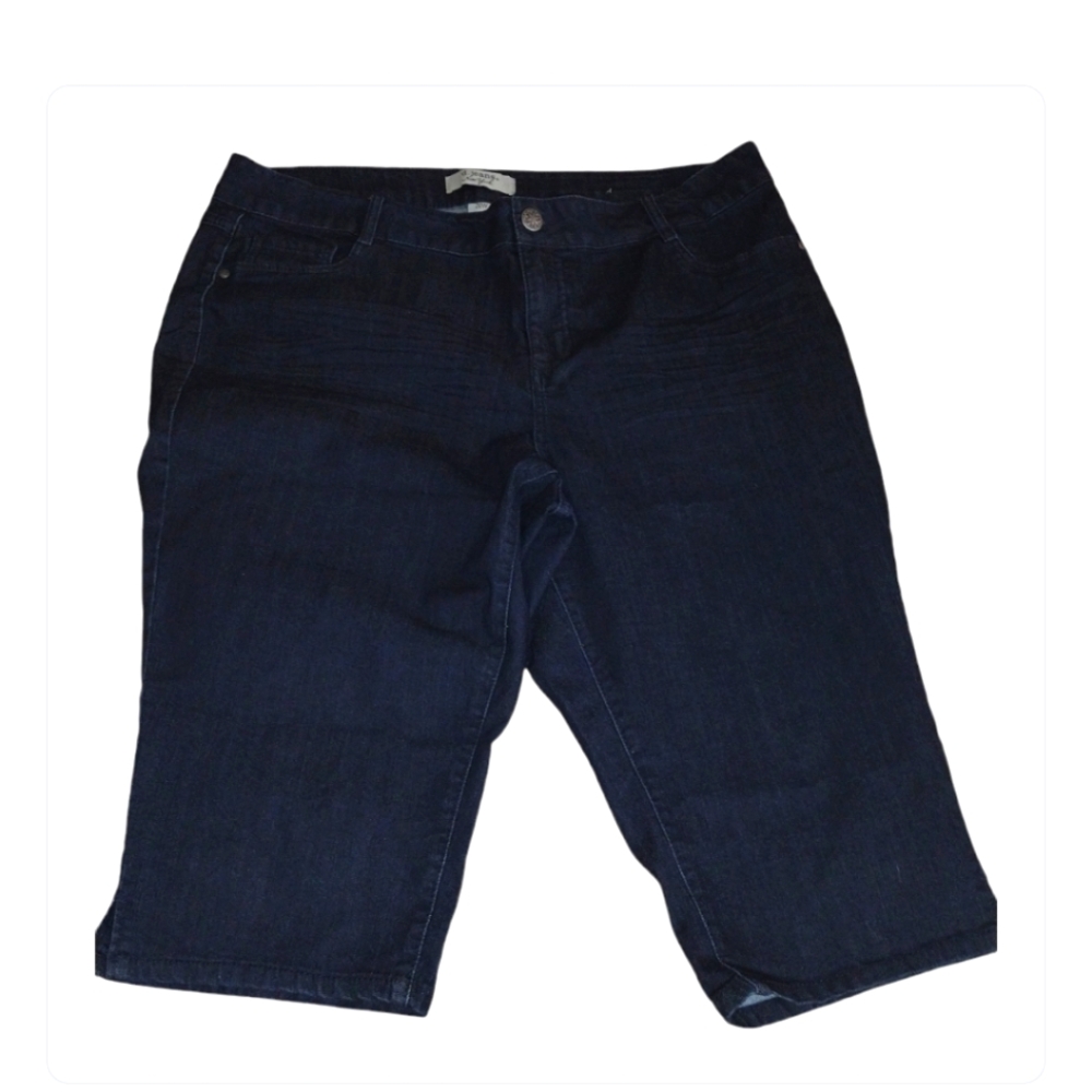 D Jeans New York Dark Wash Denim Jean Capris Plus Size 20W